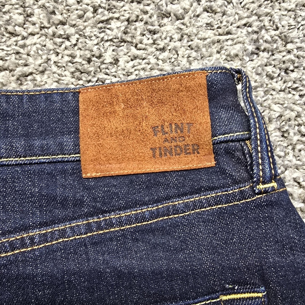 Flint And Tinder Salvage Denim Jeans Men Size 34x30 Athletic Tapered Fit - Picture 10 of 12